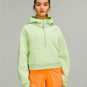 Lululemon oversized half-zip scuba hoody in creamy mint. Size medium / large